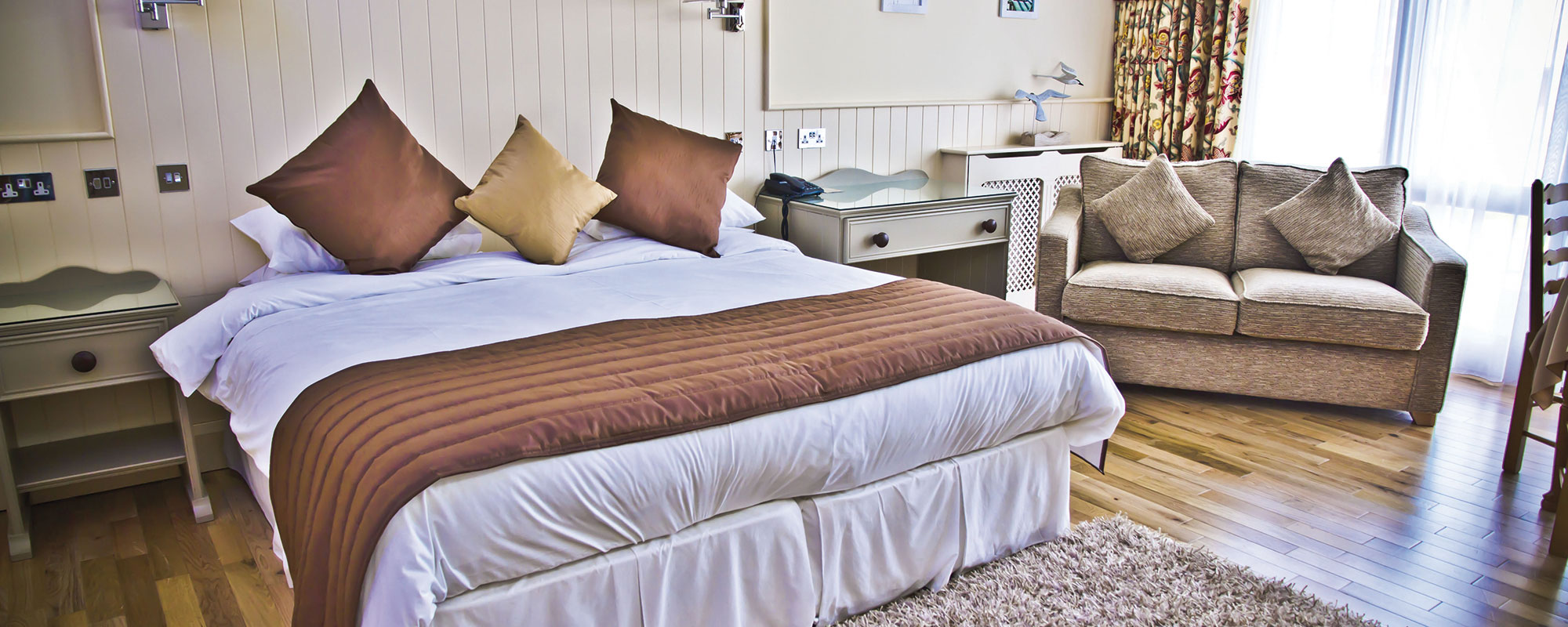 Hotel rooms at La Grande Mare.